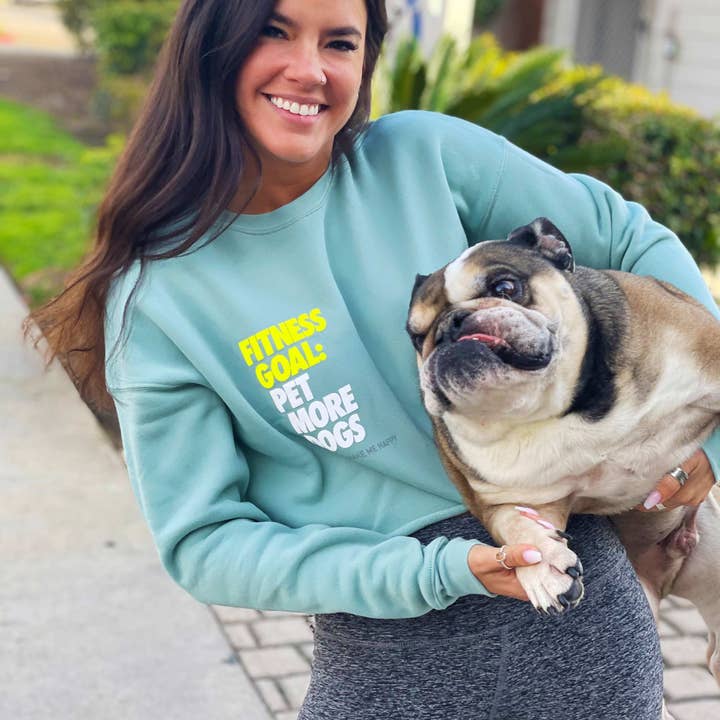 Perseguir Cachorrinhos é o meu Cardio | Sweatshirt Curto para Mulher por atacado de Puppies Make Me Happy