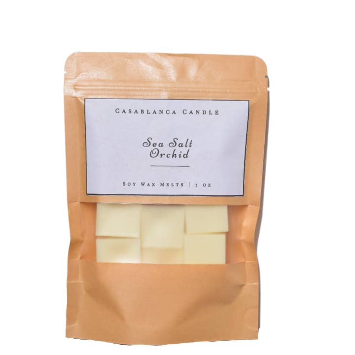 Cire d'orchidée au sel de mer fondu | Cire de soja coulée à la main | 3 oz pour la vente par Casablanca Candle