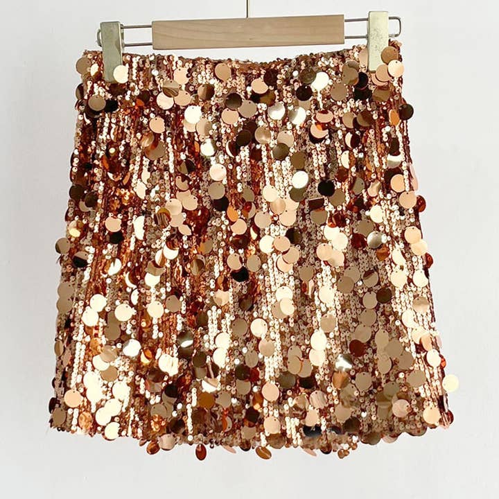 Sequin Chainmail Mini Skirt for wholesale by XHHH Inc