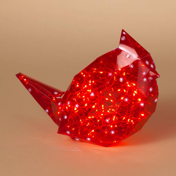Gerson Christmas 12"L USB Electric Lighted Holiday Cardinal for wholesale by The Gerson Companies
