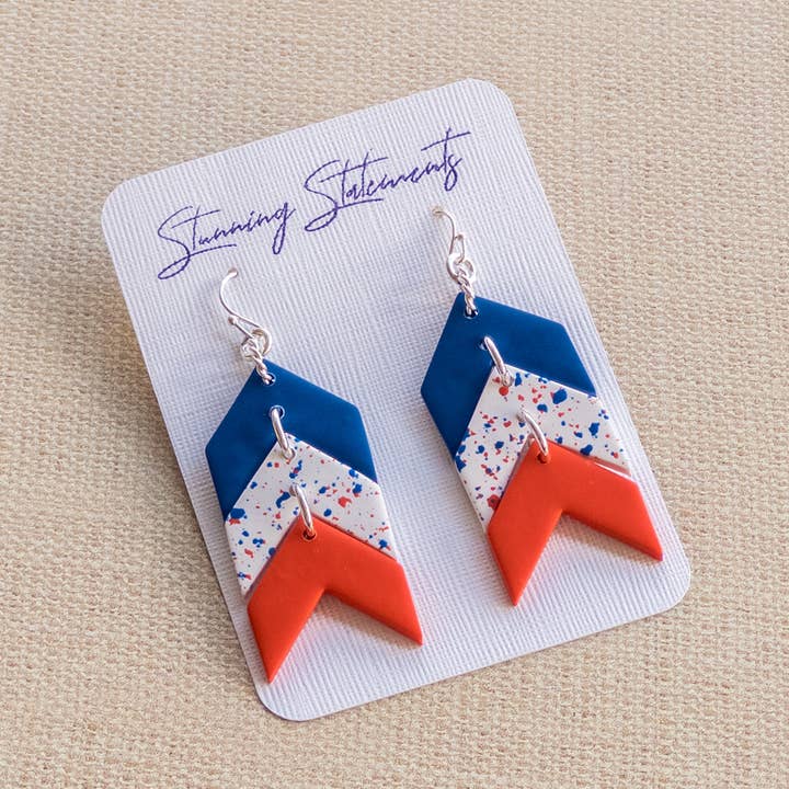 Tara Gameday School Spirit Clay Earrings for wholesale by Stunning Statements