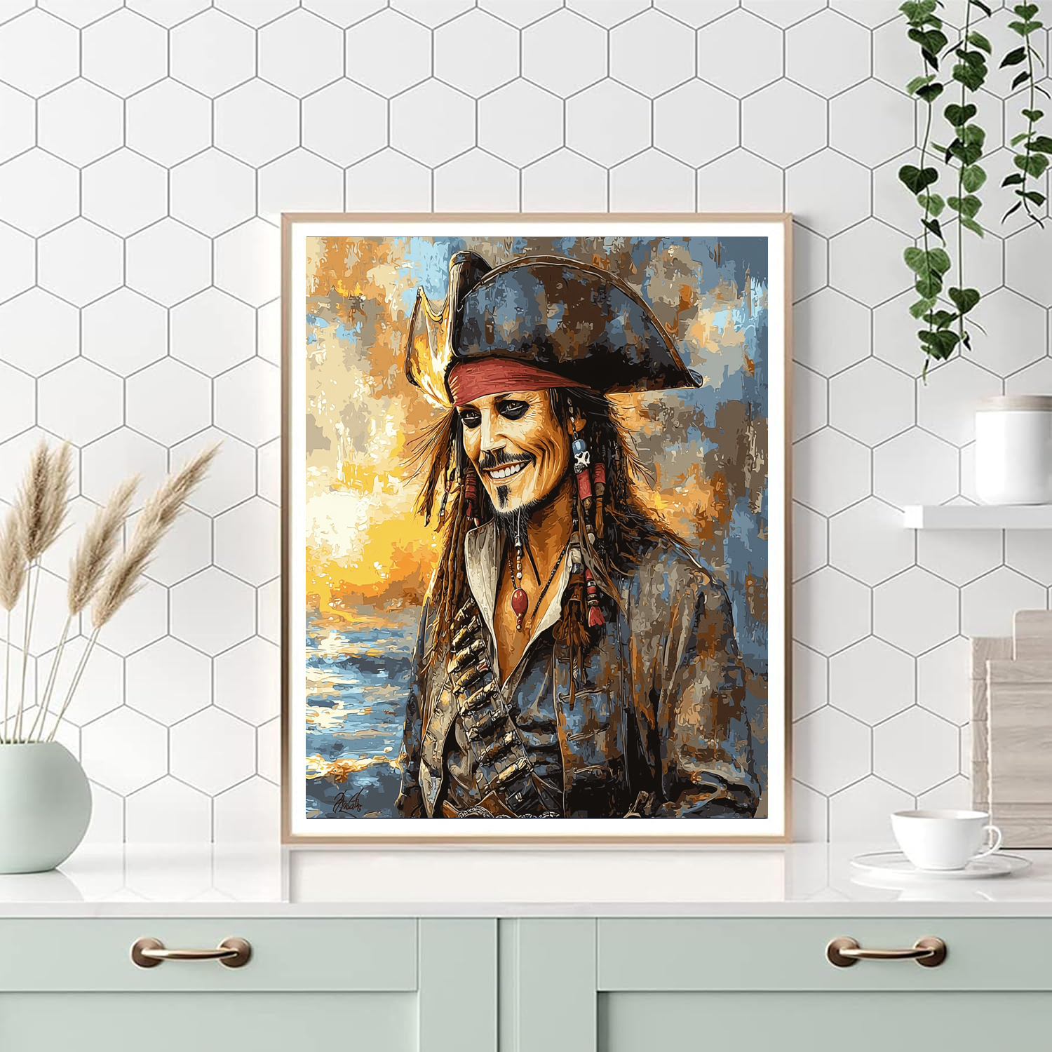 Artistry Rack - Wholesale DIY Craft Kit - Johnny Depp: The Eccentric Captain of the Black Pearl - DIY Painting By Numbers Kit4