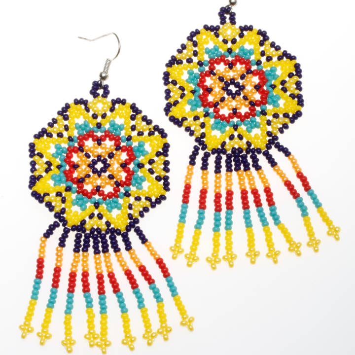Mandala Earrings - Assorted Colors for wholesale by DIAMANTI DESIGNS