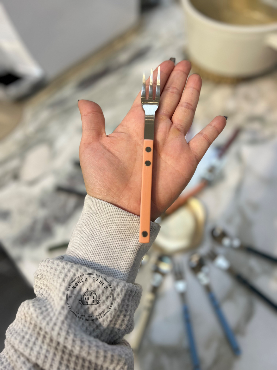 Korea Table - Vente Cuillères à soupe - [BOGEN] Fourchette à thé Sentier en satin - Cuillère à thé9