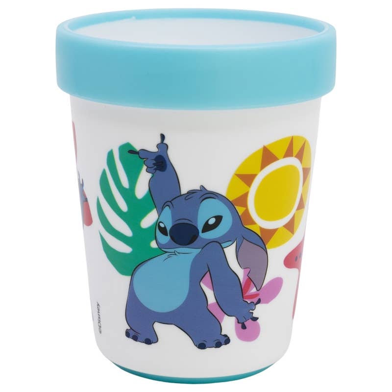 Stor – Großhandel Trinkglas/Tasse – Kind & Baby – Stor Premium zweifarbiger rutschfester Becher 260 ml mit Stitch2