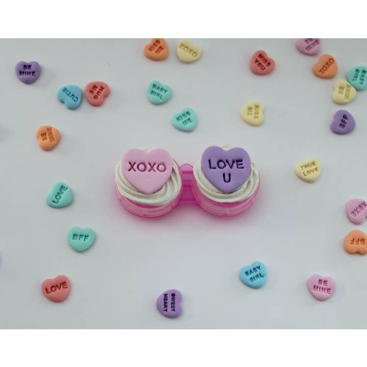 Sweets & Pearls – Großhandel Brillenetuis & -halter – Damen – Decoden Kontaktlinsenbehälter mit Polymer Clay Herzen15