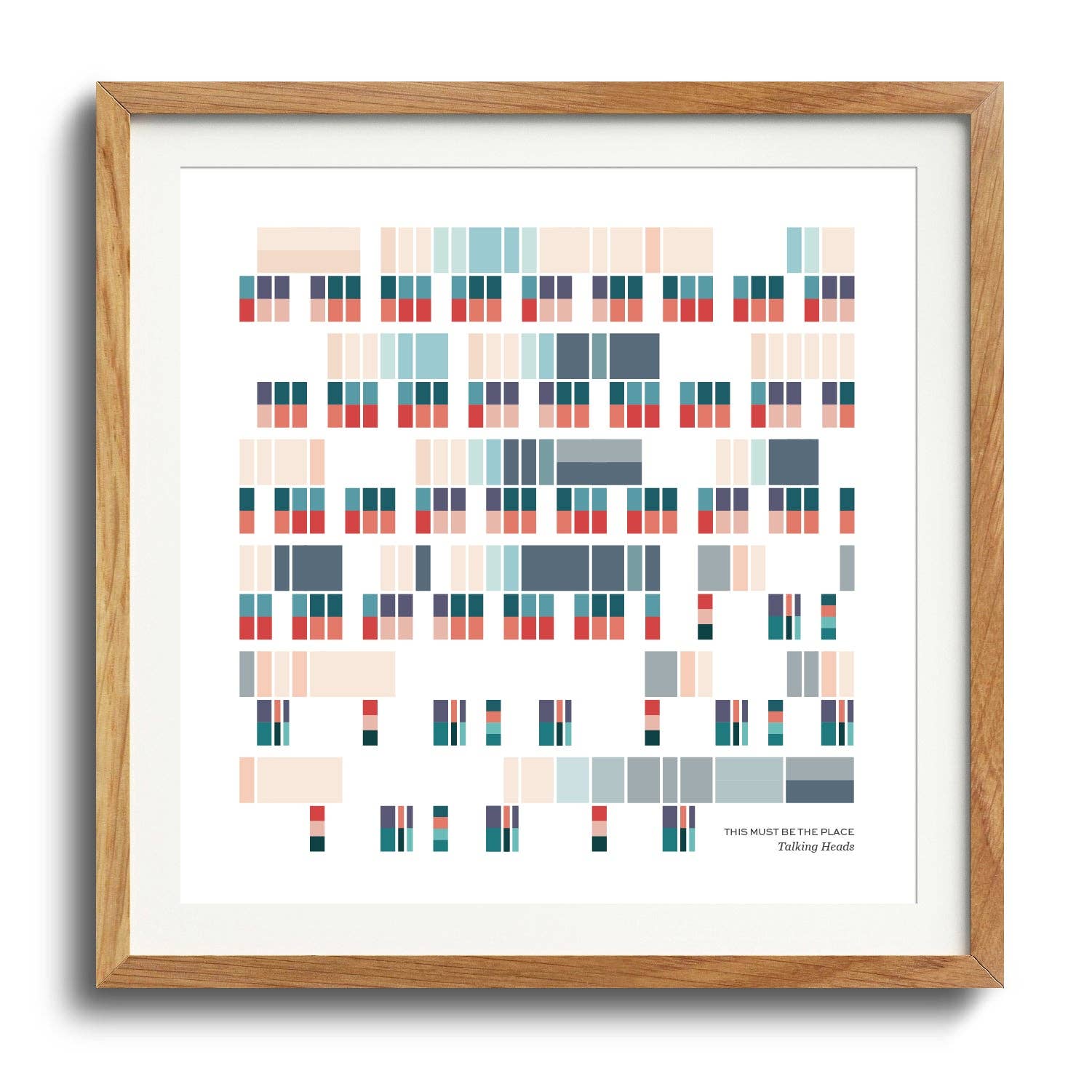 Soundscape Studio – wholesale Art print – Talking Heads - This Must Be The Place | Color Block Music Art Print, Sheet Music Wall Art, Custom Song Gift, Unique Music Fan Gift0