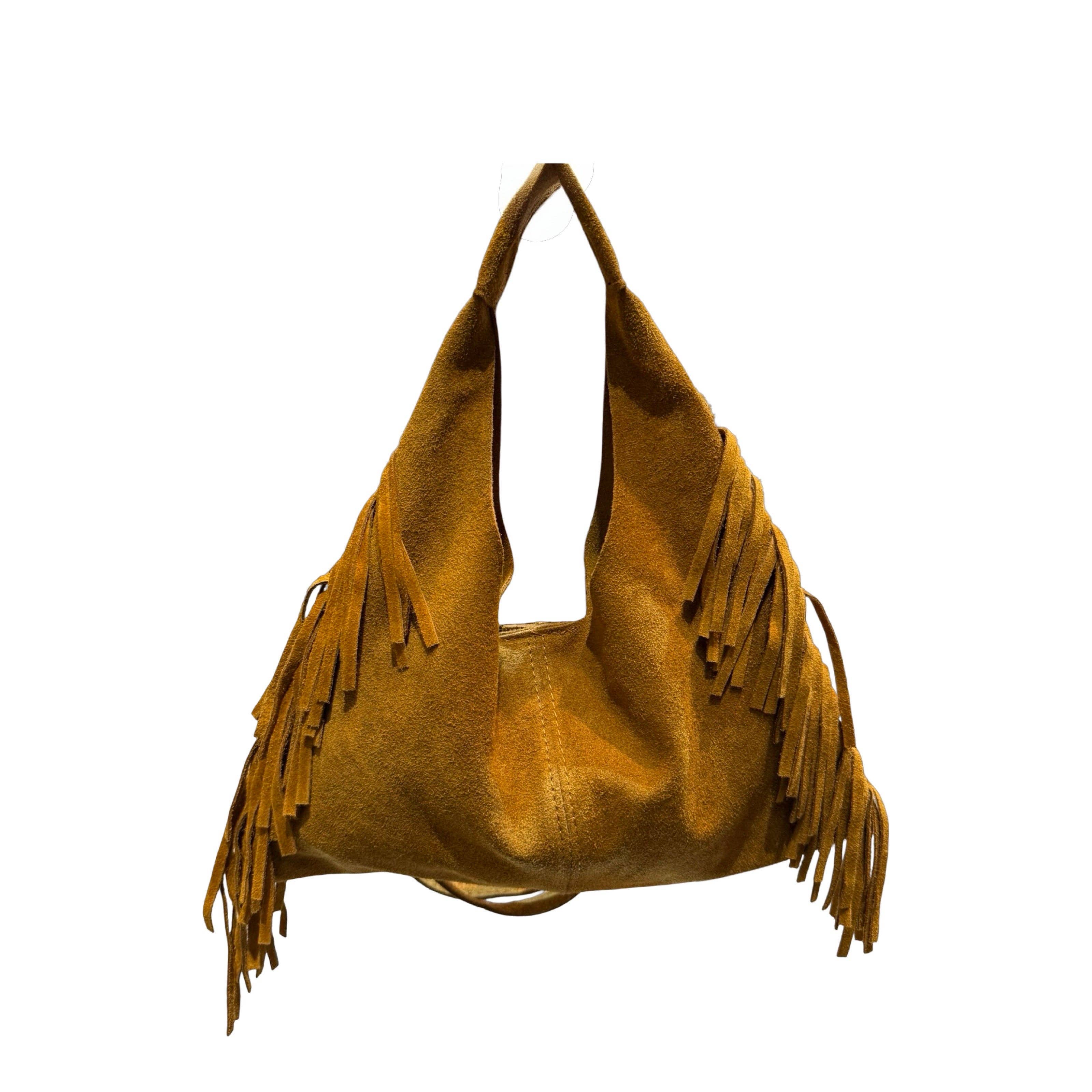 Louisa lee - Wholesale Shoulder Bag - Women's - SUEDE LEATHER CROSSBODY BAG MARCO FRINGE1