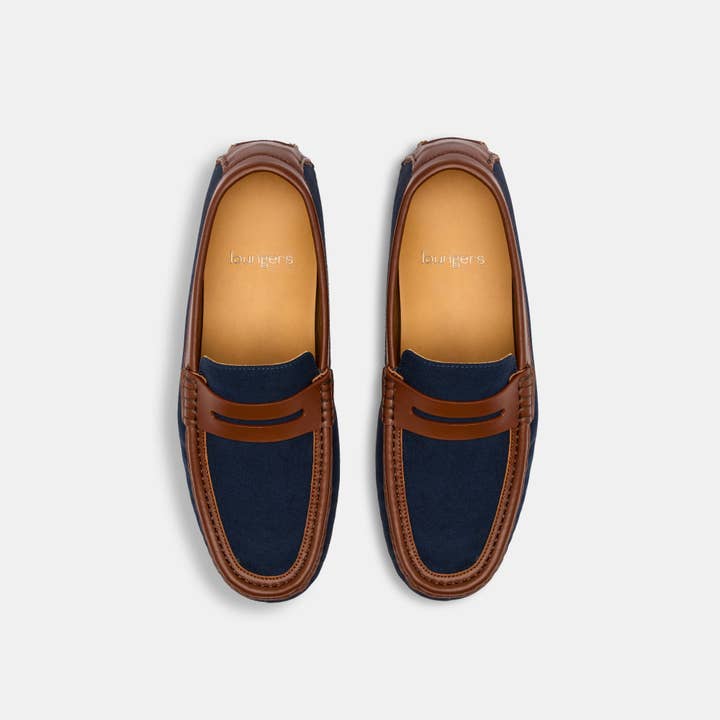 Transporter® Men's Designer Driving Shoes Navy for wholesale by Loungers