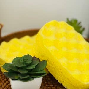 Pineapple Exfoliating Soap Sponge for wholesale by The Handmade Earth
