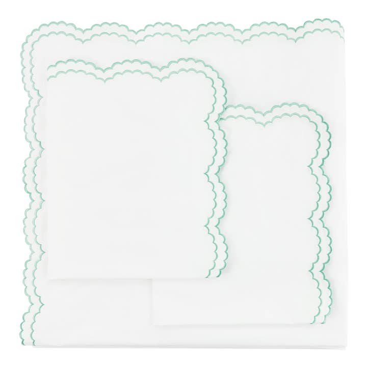 Mélange Home - Wholesale Duvet Cover - Double Scallop Embroidered Cotton Percale Duvet Cover Set16