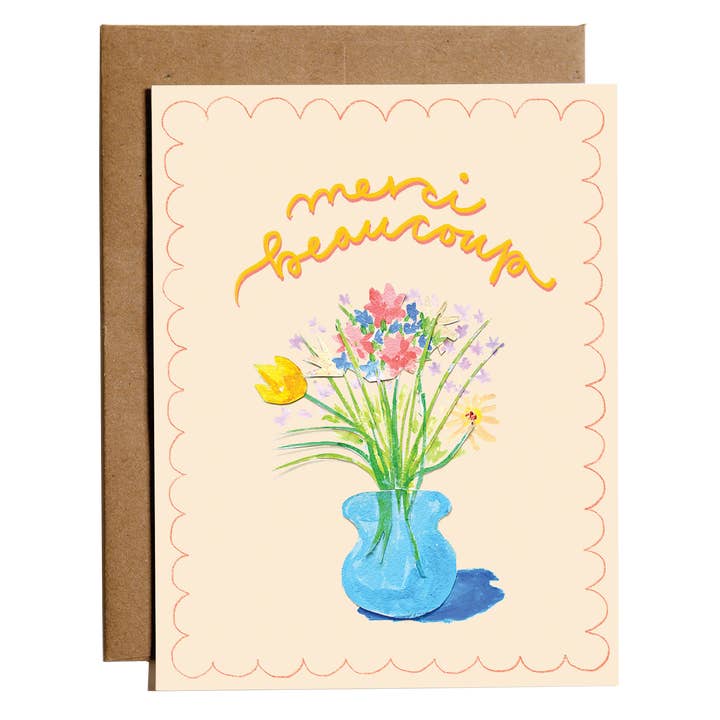 Thank you card | Merci Beaucoup for wholesale by everybuddy