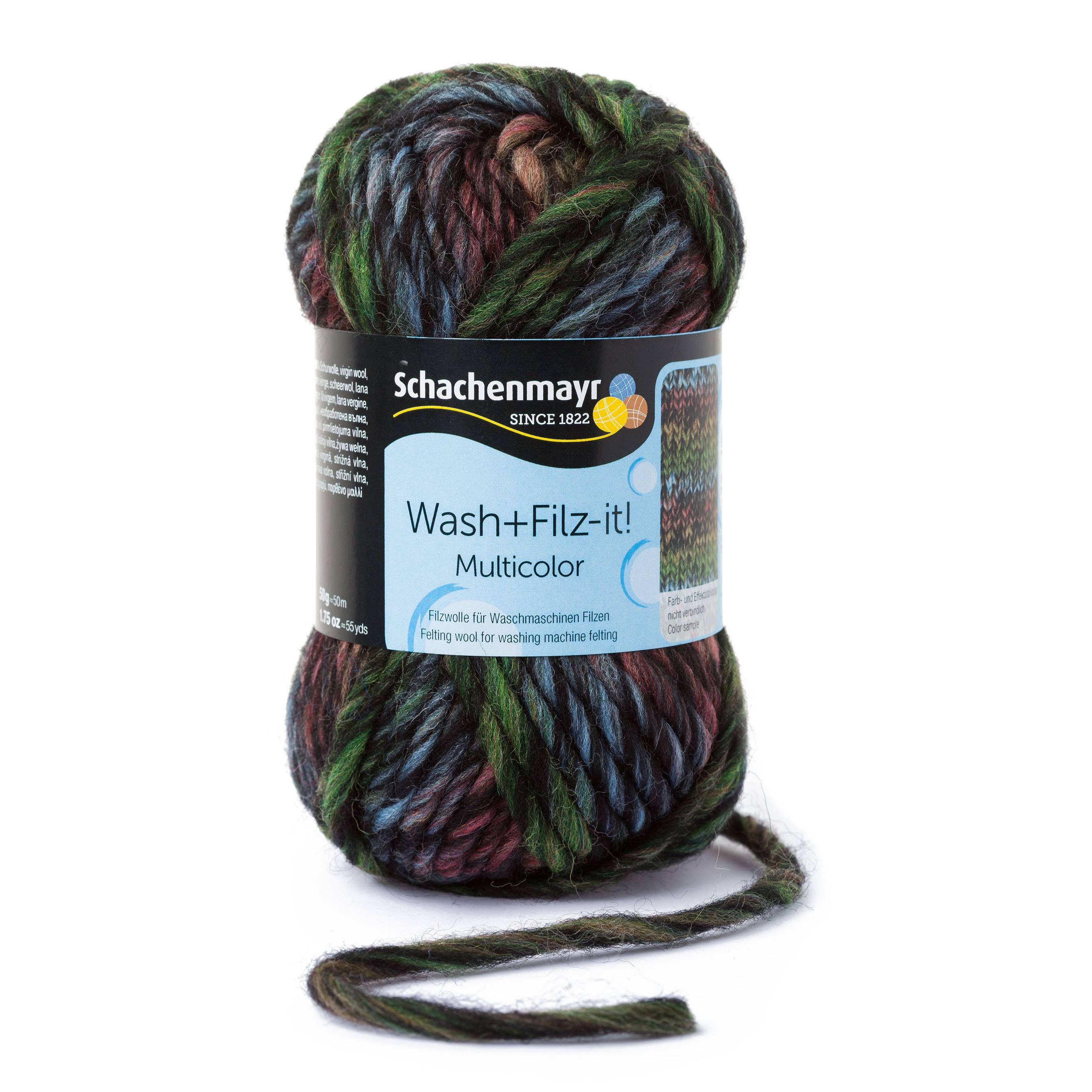 MEZ Crafts Germany - Wholesale Yarn - Schachenmayr felt wool Wash+Filz-It! Multicolor 10X50G4