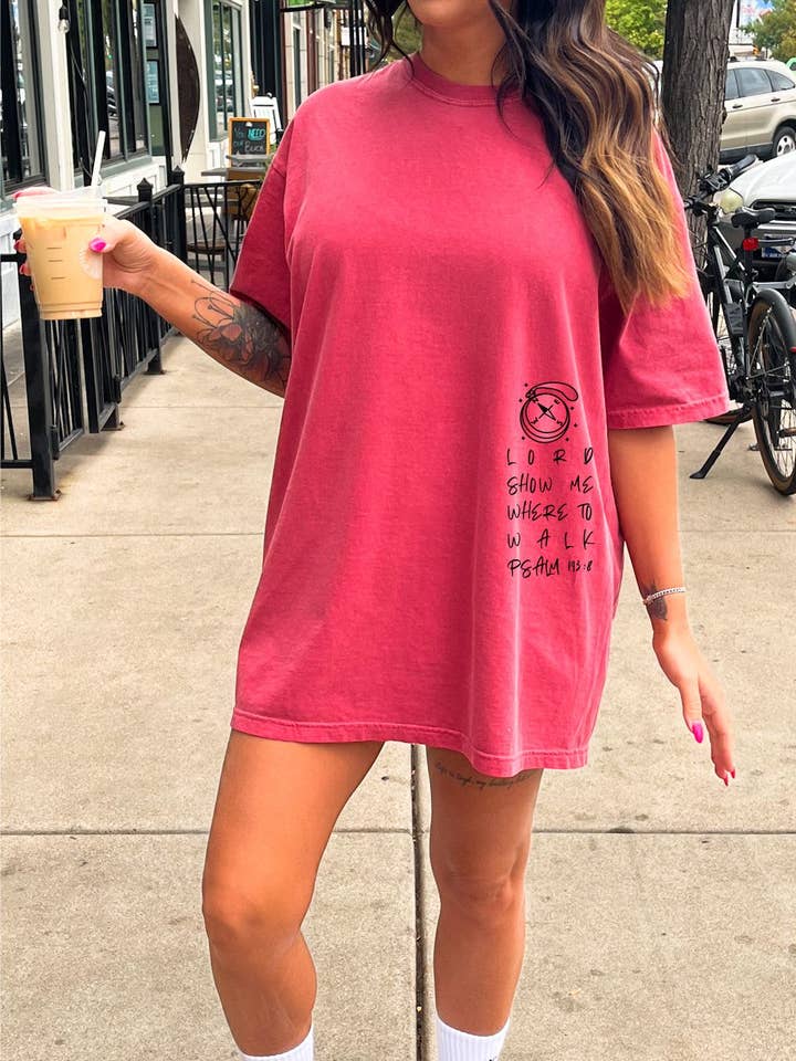LORD SHOW ME WHERE TO WALK GRAPHIC TEE for wholesale by Gypsy Soul
