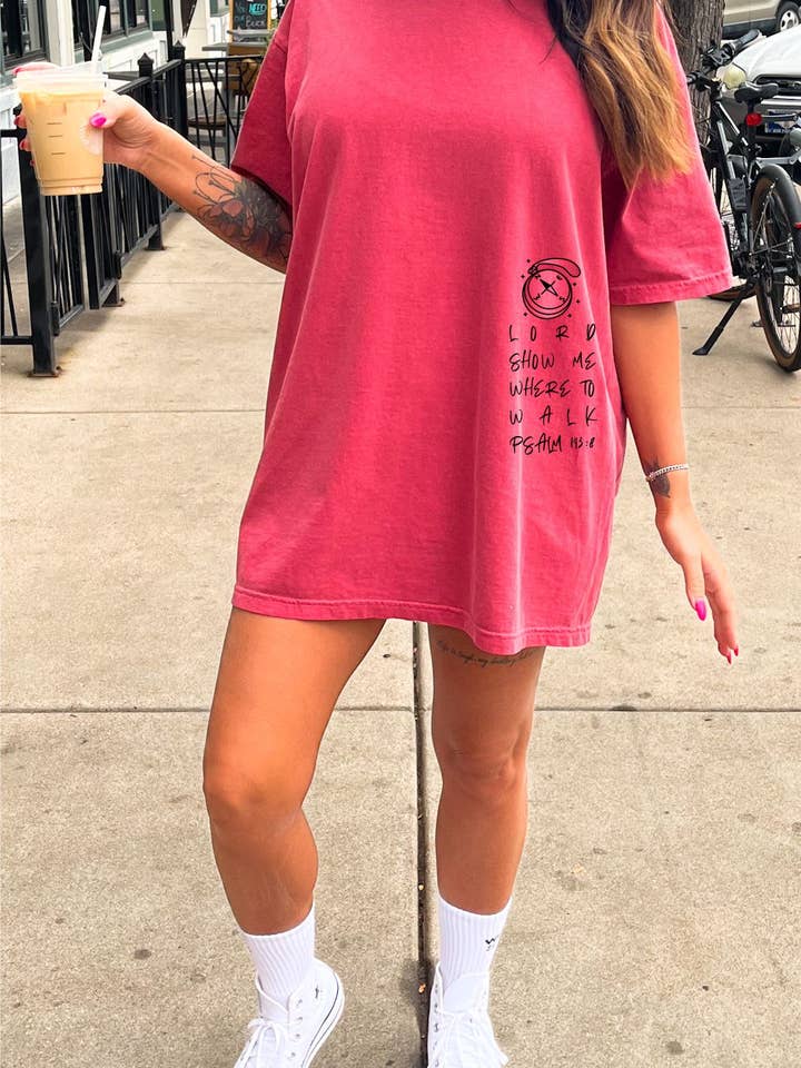 LORD SHOW ME WHERE TO WALK GRAPHIC TEE for wholesale by Gypsy Soul