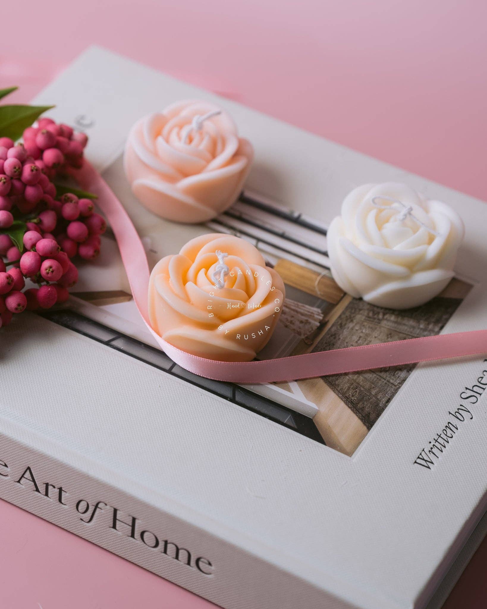 Bright Candles Co. – Großhandel Geschenkkerze – Rose Kerze5