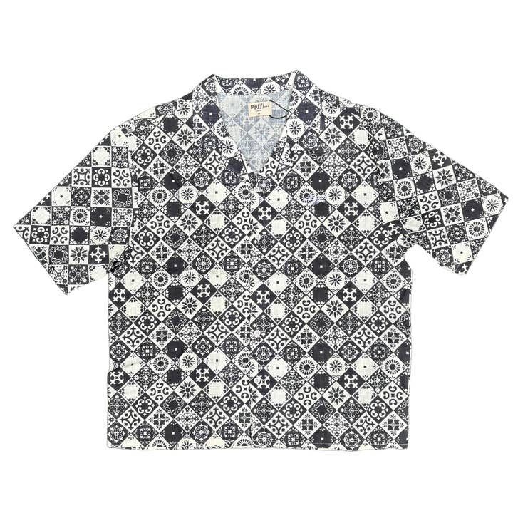 Mexican Talavera Vacation Shirt - Black for wholesale by Ppfff. . .