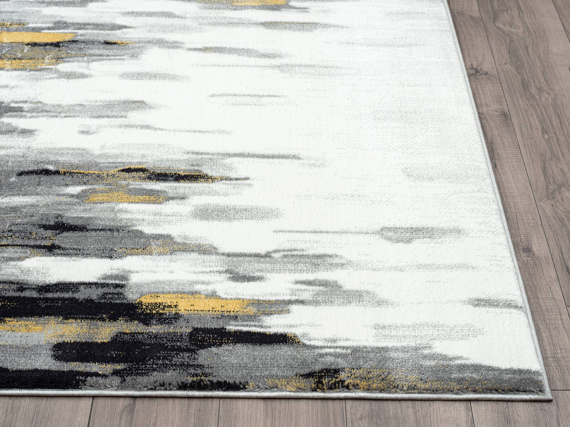 Abani Rugs - Wholesale Area Rug - Abani Porto PRT140C Contemporary Grey and Yellow Abstract3