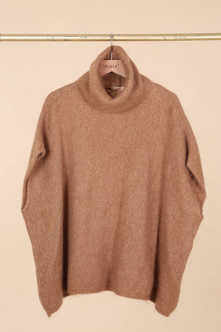 NAÏS PARIS – wholesale Poncho - Dam – Polotröja i ponchostil i mohair och ull3