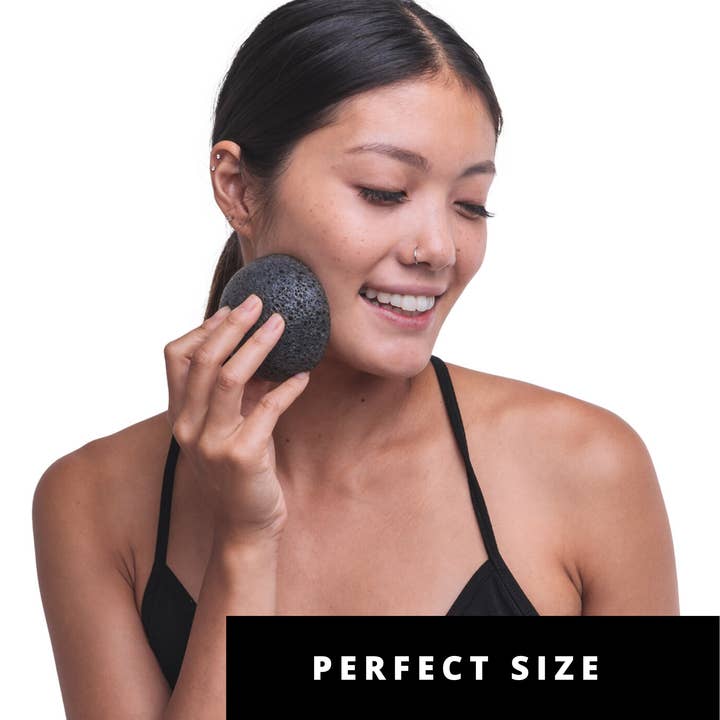 PURE SOL. - Wholesale Facial Cleanser - Face Buff Charcoal Facial Konjac Sponge