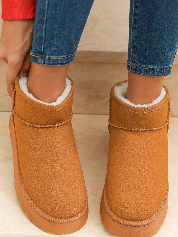 Anna Fur Lined Suede Ankle Snow Boots for wholesale by Poppy Lee Lane