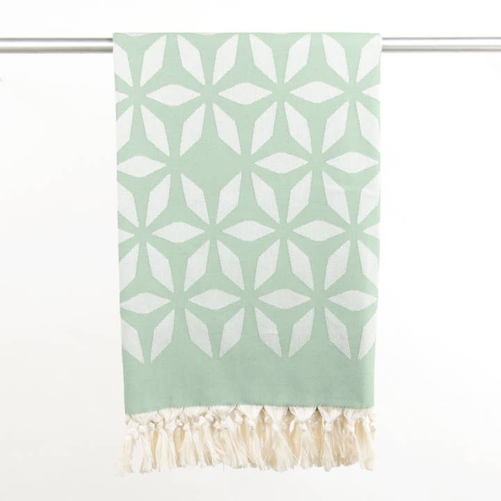 Hamamhåndklæde i økologisk bomuld Defne pistacie for engroshandel hos Yolunda