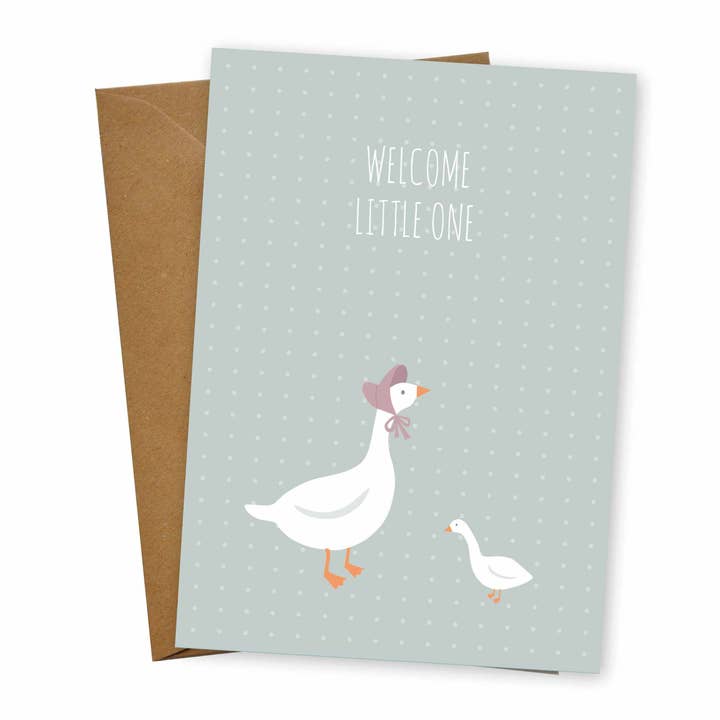 Klappkarte "Babygans Junge" für den Großhandel von mimie & joe