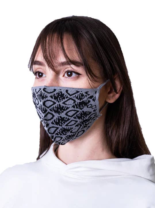 Dasti Knitted Two Layers Reusable Washable Masks Gray for wholesale by DASTI