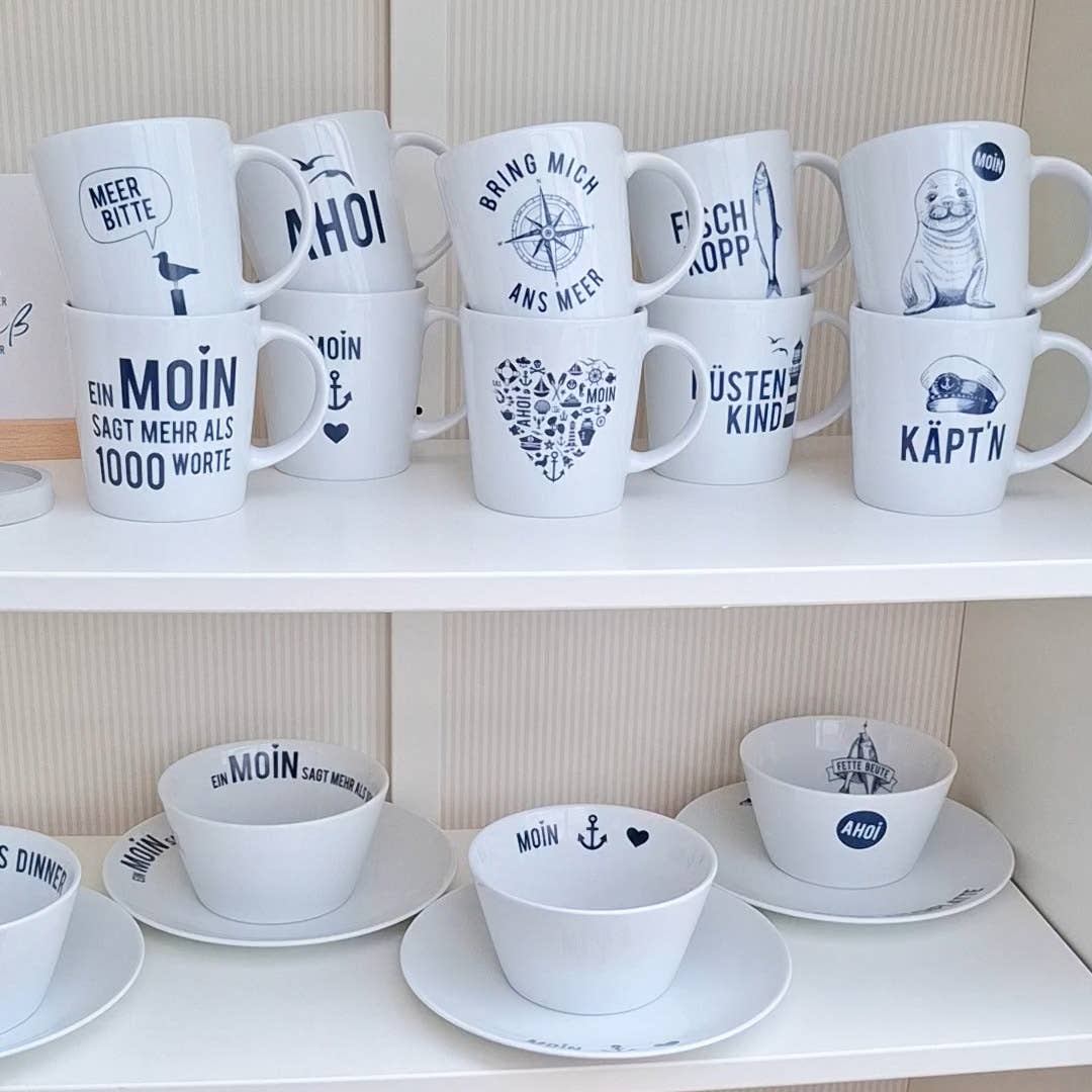 Bow & Hummingbird - Vente Tasse à café - Grand mug en porcelaine maritime Fischkopp6