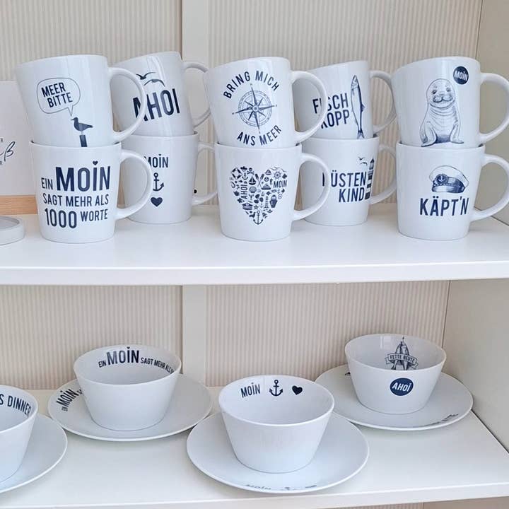 Bow & Hummingbird - Vente Tasse à café - Grand mug en porcelaine maritime Fischkopp6