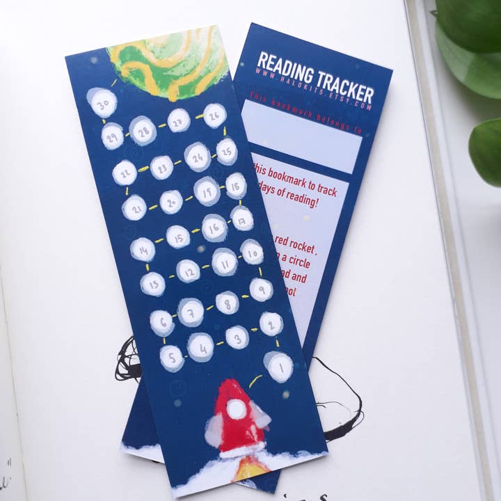 Rocket Reading Tracker Bookmark for wholesale by Halo Kits