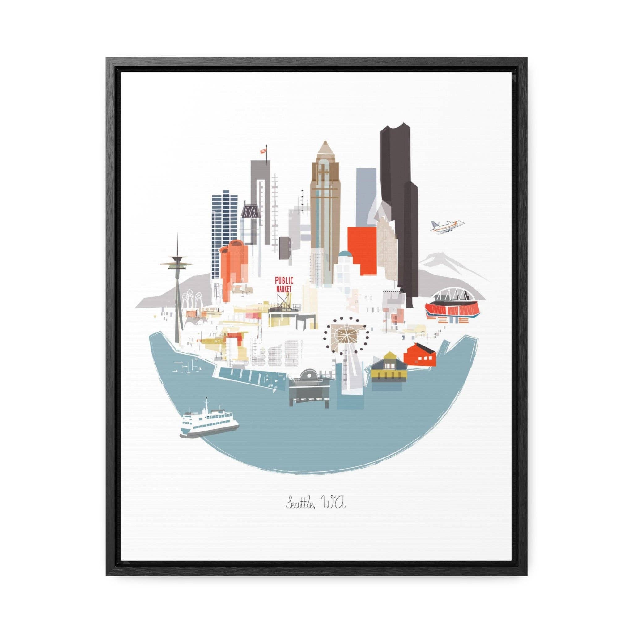 Albie Designs - Wholesale Art Print - Seattle, WA City Print  {New Version}12