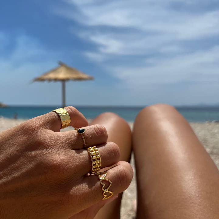 Christina Christi – Großhandel Band/Stapelring – Goldbandringe Frauen, breite Ringe, Goldringe, dünne Ringe, W3