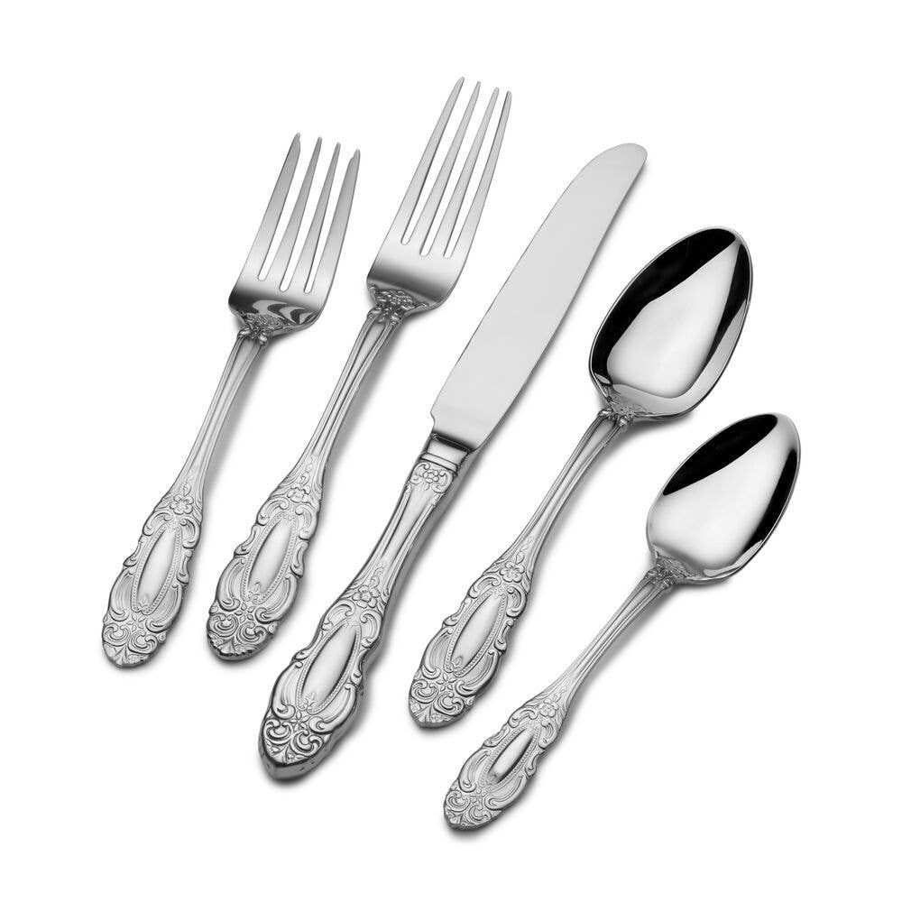 Lifetime Brands Silverwarehouse - Wholesale Flatware Set - Wallace 18.10 Duchess 45 Piece Set, Service for 80