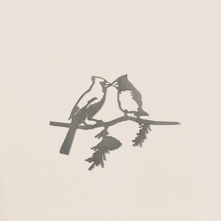 Kissing Cardinals Garden art | Home décor | Gifting for wholesale by Metalbird