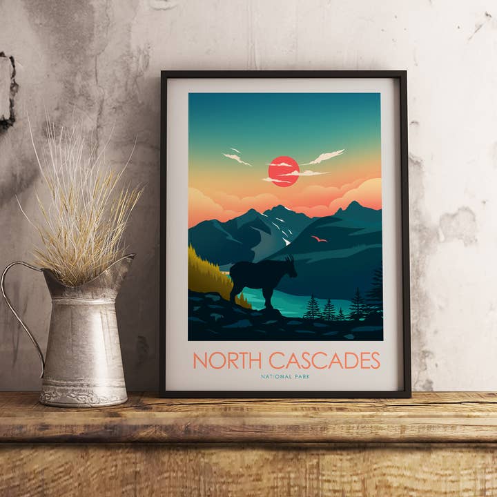 Studio Inception – wholesale Art print – North Cascades National Park Minimalist Print5