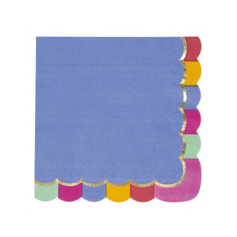 Tim&Puce Factory – wholesale Engångsservett – Mexikanska festservetter med scalloped kant 33 x 33 cm, 16-pack0