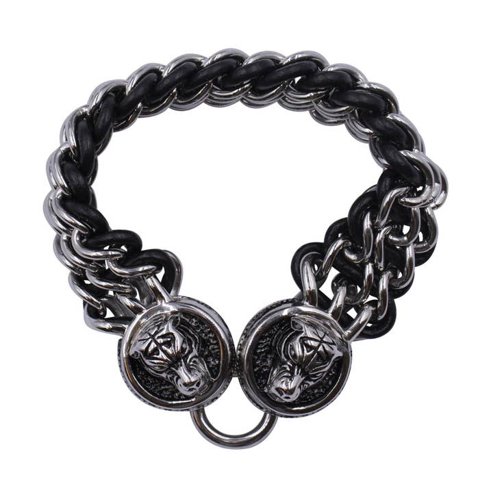 Edelstahlarmband mit Leder für den Großhandel von Bodywings