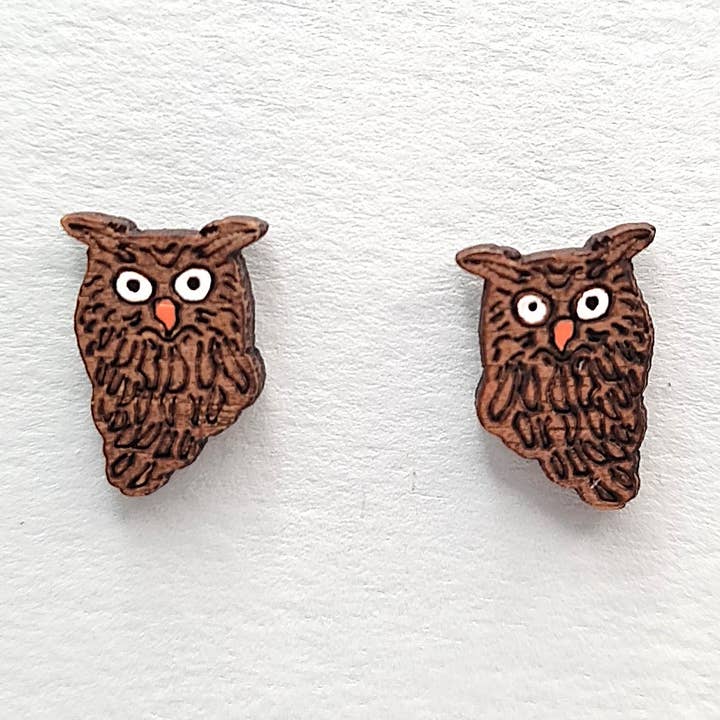 Owl Stud Earrings for wholesale by All the Colour