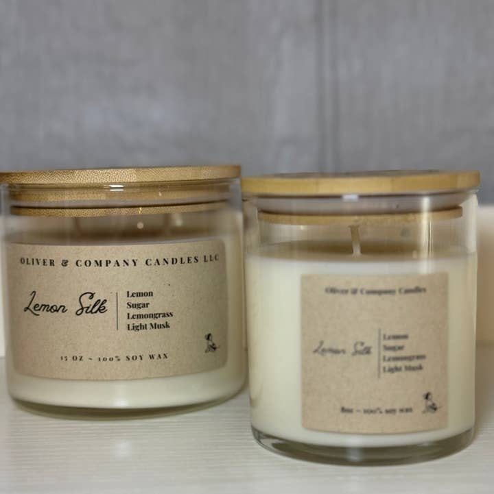 Oliver & Company Candles - Wholesale Jar/Filled Candle - Lemon Silk