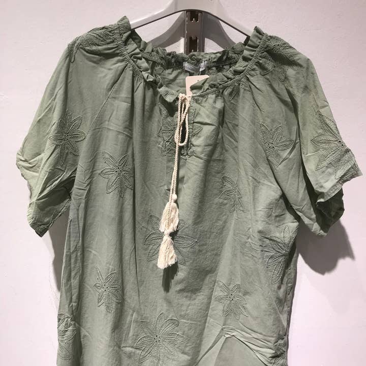 ref 2468 blusa com bordado por atacado de Only Yuan