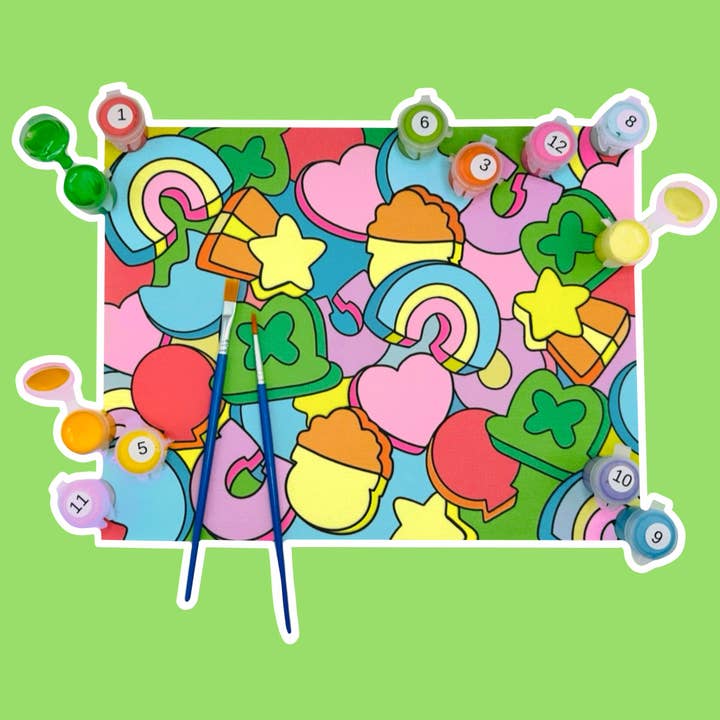 Lucky Charms - Paint by Number Kit (8.5x11) for wholesale by Colorful Creators