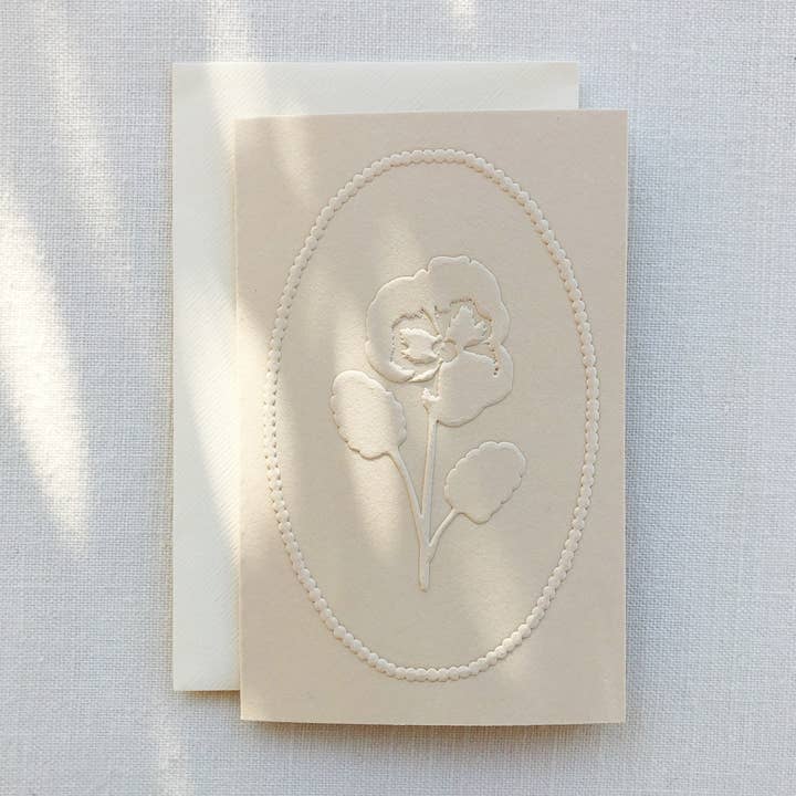 Tpel Paper & press - Wholesale Everyday greeting card - Emboss Pansy1