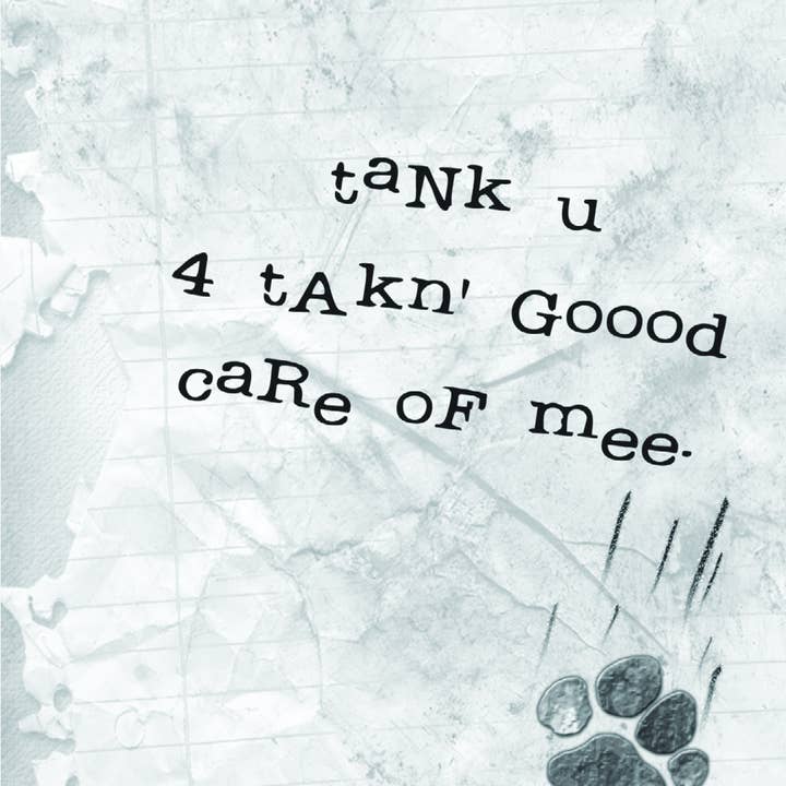 Dog Speak - Vente Carte de vœux classique - Garde d'animaux - Lettre gardienne de chat3