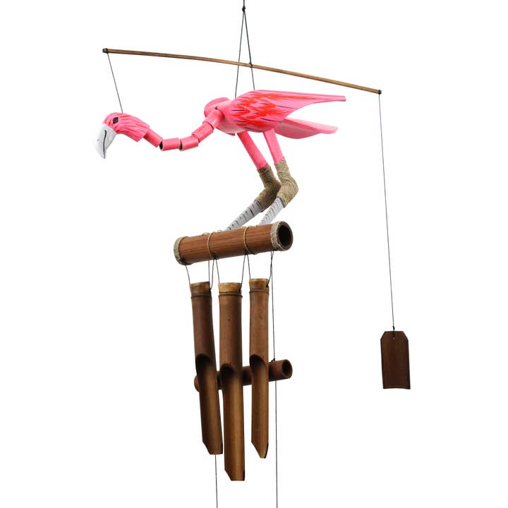 Cohasset Gifts - Wholesale Wind Chime - Pink Flamingo Bobbing Head Wind Chime