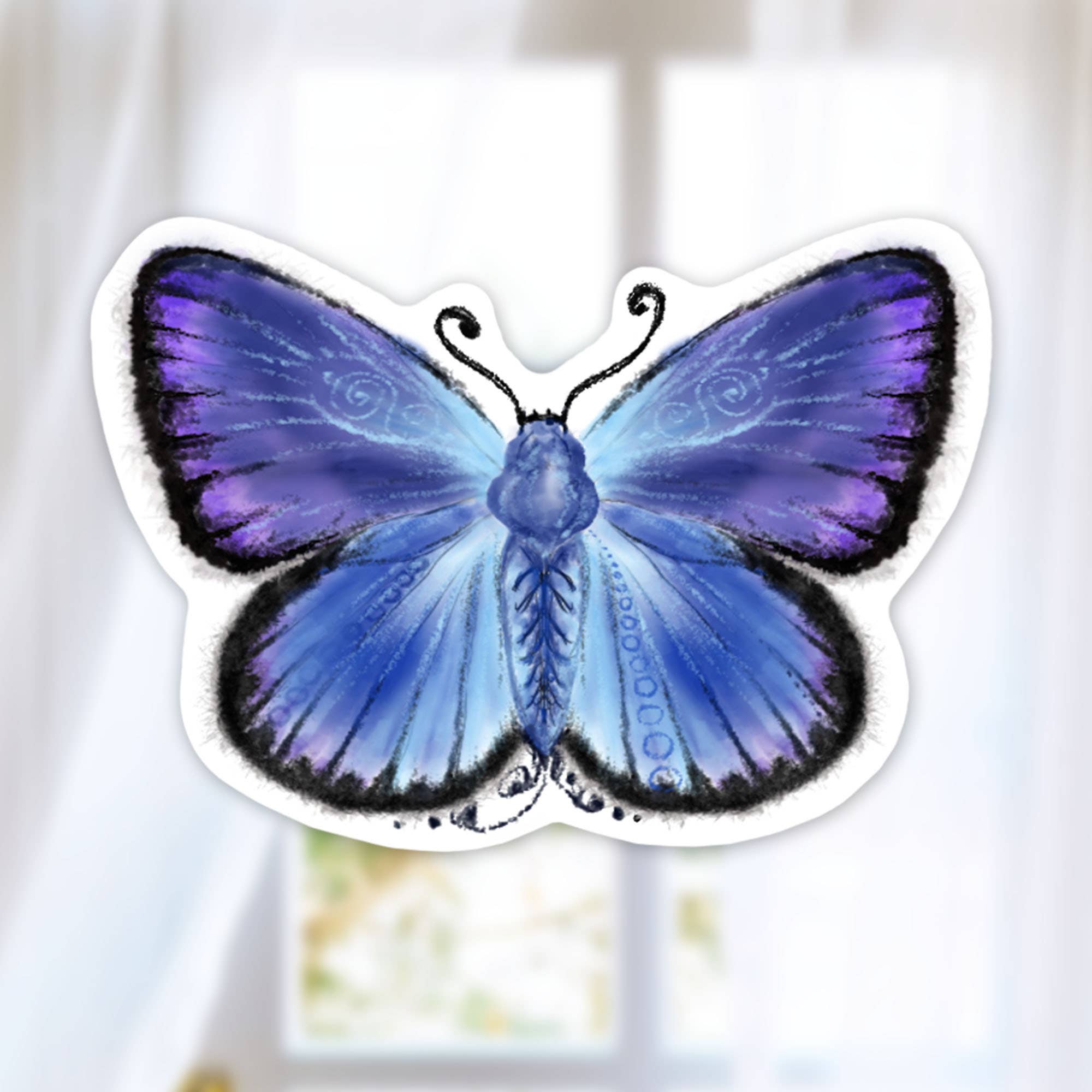 Katekreates – Engroshandel Klistermærke – Karner Blå Butterfly Sticker, Natur Sticker, State Insekt0