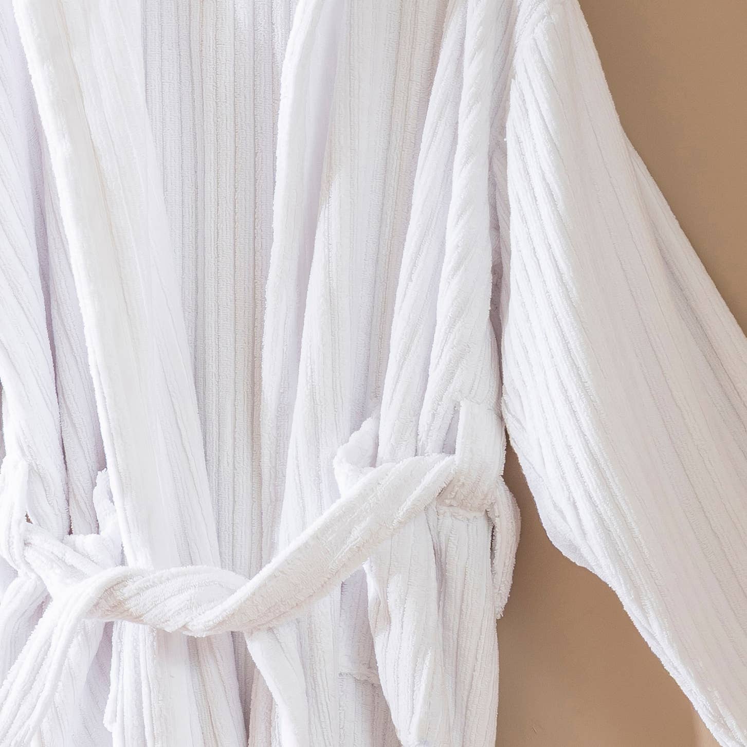 Kikoya - Wholesale Robe - Unisex - White Bathrobe Handloom Turkish Cotton Resort Heavy Luxury 3