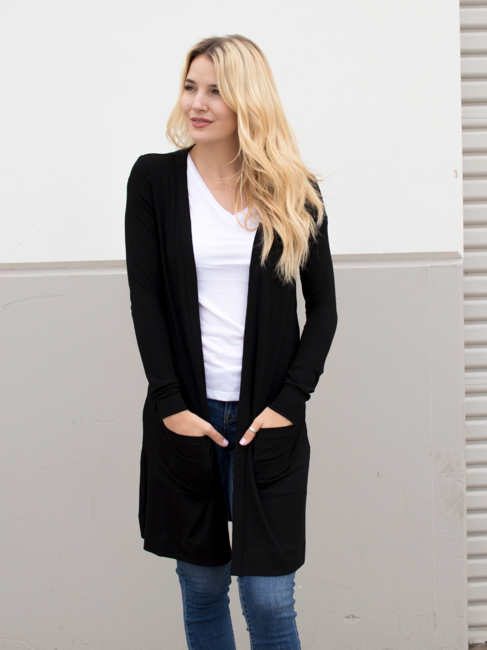 Tickled Teal - Wholesale Cardigan - Women's - Long Pocket Cardigan1