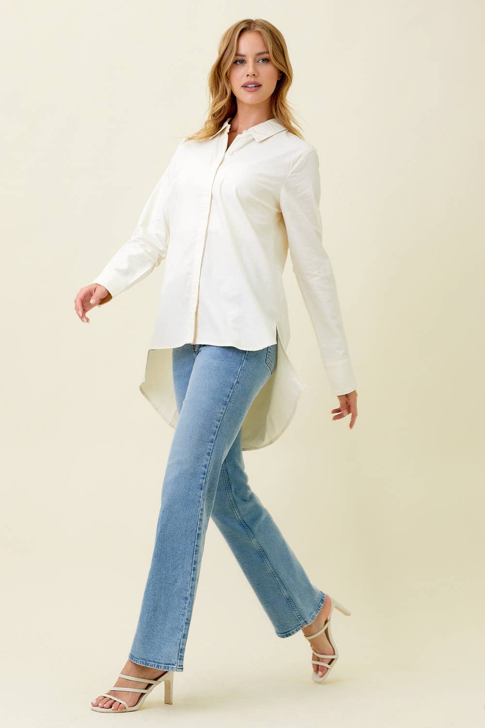 Mystree - Vendita all'ingrosso Camicia button down - Donna - 60263 Camicia posteriore con peplo10