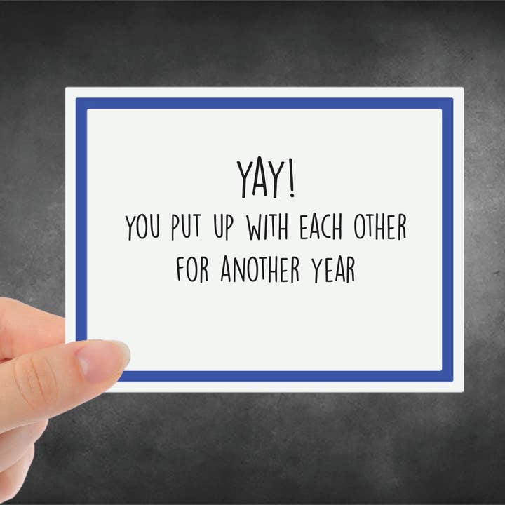 Snarky Card - Anniversary - Yay! Put Up for wholesale by Snarky Megs